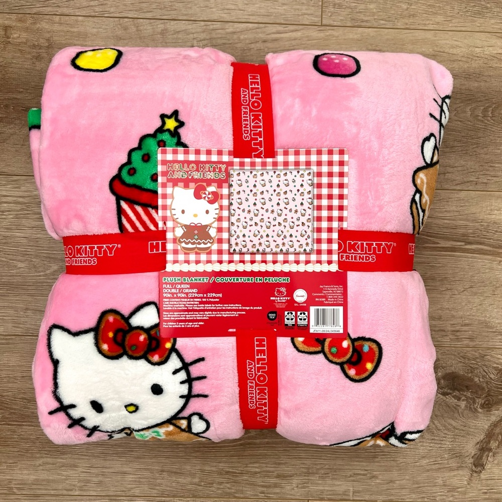 Hello Kitty Christmas candy land blanket